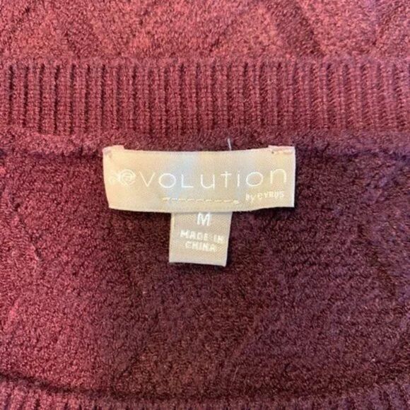 Evolution by Cyrus Herringbone Pattern Sweater M - Picture 4 of 7